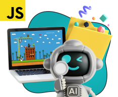 Язык программирования JavaScript + AI. Проектное обучение + геймификация + AI-помощники - КИБЕРшкола программирования для детей, компьютерные курсы для школьников, начинающих и подростков - KIBERone г. Битца