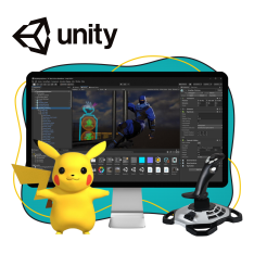 Мир игр на Unity 2D на популярном движке + AI-помощники - КИБЕРшкола программирования для детей, компьютерные курсы для школьников, начинающих и подростков - KIBERone г. Битца