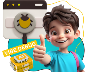 Тестирование & Vibe Debug. Охотники за багами - КИБЕРшкола программирования для детей, компьютерные курсы для школьников, начинающих и подростков - KIBERone г. Битца